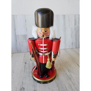 Nutcracker candle holder wooden unique vintage soldier Xmas centerpiece home dec